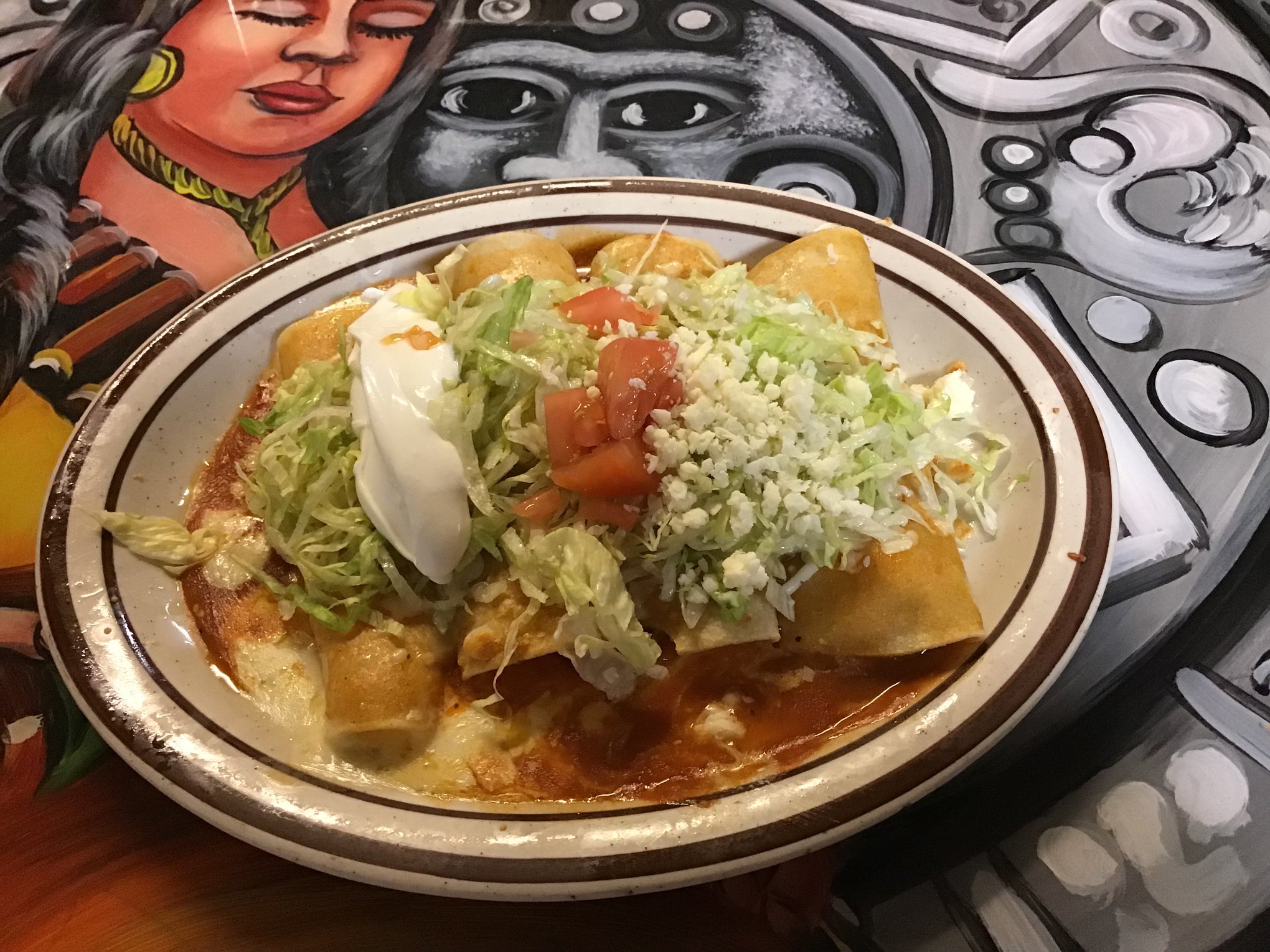 Plat of chicken fajitas